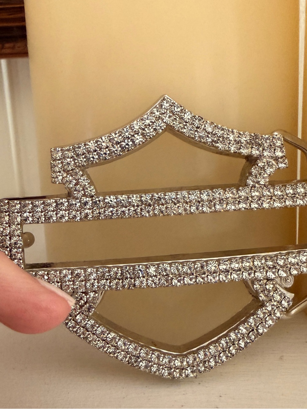 Harley-Davidson Belt Buckle Bar & Shield Women’s 2005 w/ Rhinestones, NEW pls rd - Picture 8 of 12